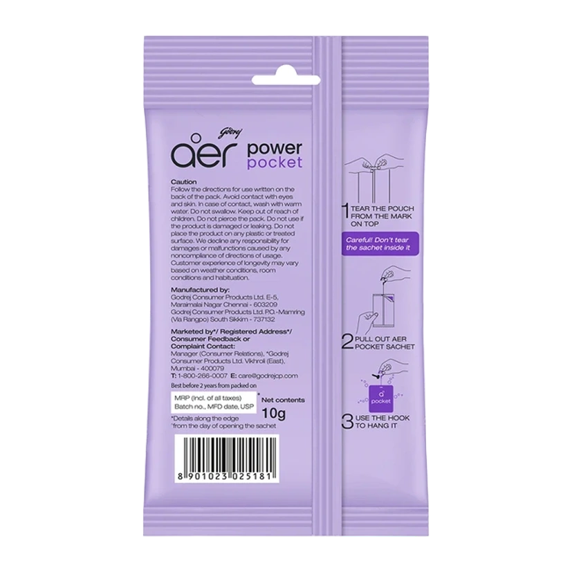 Aer Power Pocket Lavender Bloom Bathroom Fragrance