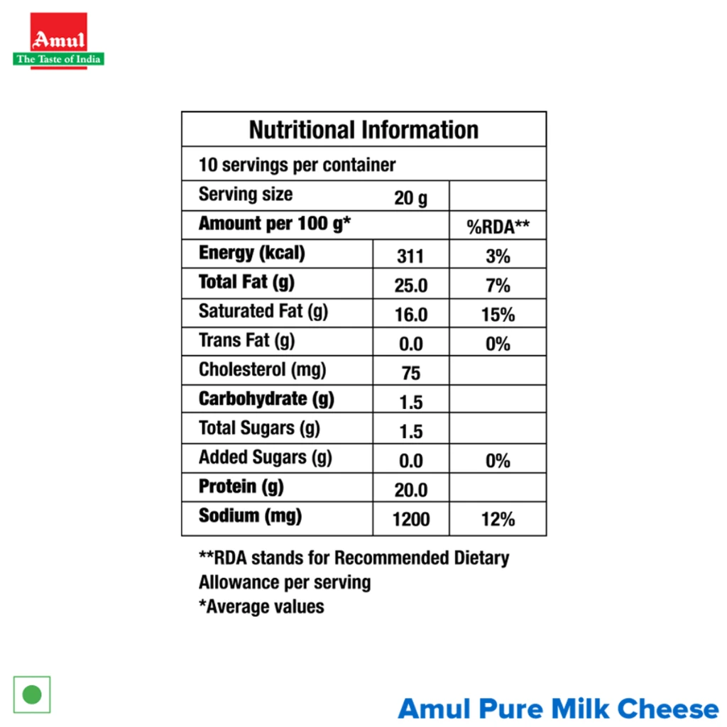 Pure Milk Cheese Slices