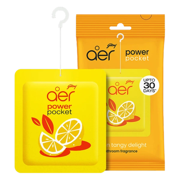 Godrej Aer Power Pocket Lemon Tangy Delight Bathroom Fragrance
