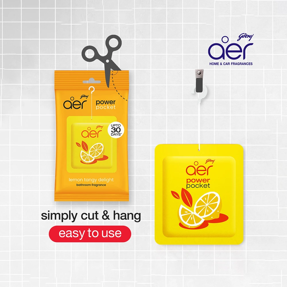 Aer Power Pocket Lemon Tangy Delight Bathroom Fragrance