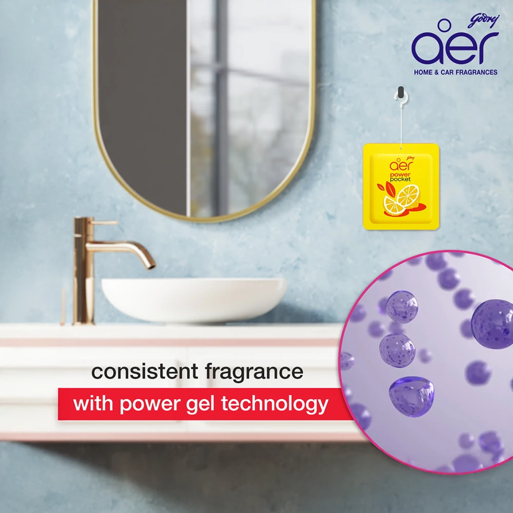Aer Power Pocket Lemon Tangy Delight Bathroom Fragrance