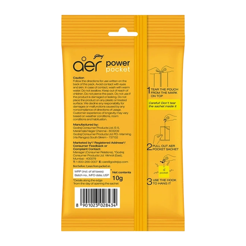 Aer Power Pocket Lemon Tangy Delight Bathroom Fragrance