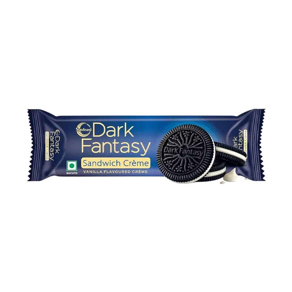 Dark Fantasy Vanilla Sandwich Crème Biscuits
