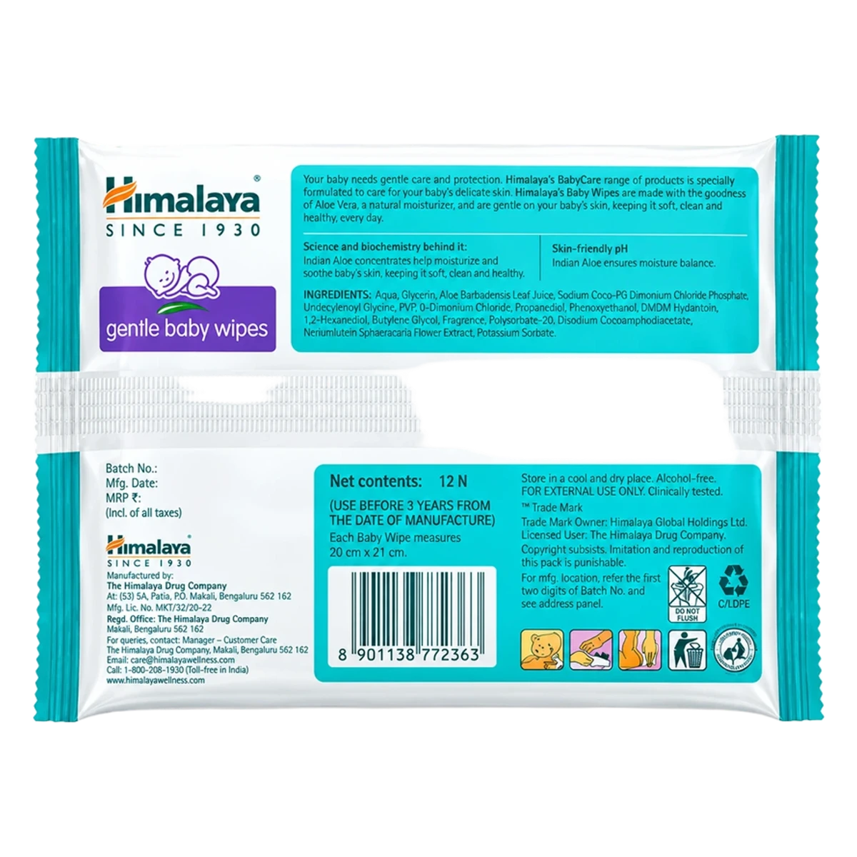 Gentle Baby Wipes for Normal Skin